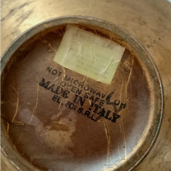 Vintage Ellesi SRI Italian gold leaf fruit bowl - Picture 2 of 6